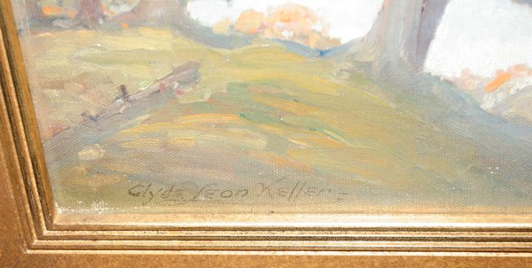 CLYDE L. KELLER OIL CALIFORNIA CYPRESS TREES - 2