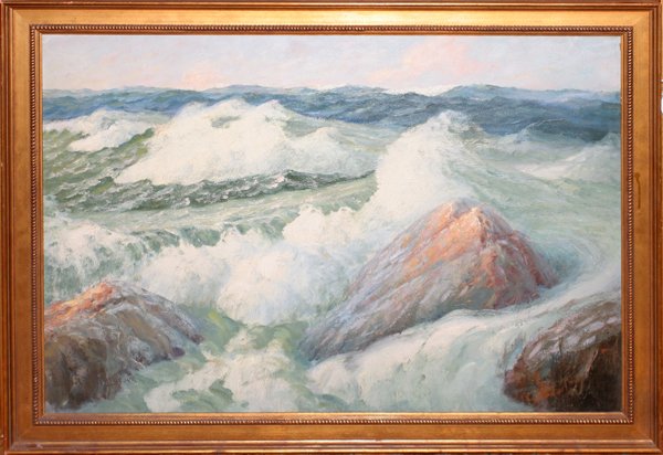 GILBERT T. MARGESON OIL ON CANVAS, SEASCAPE