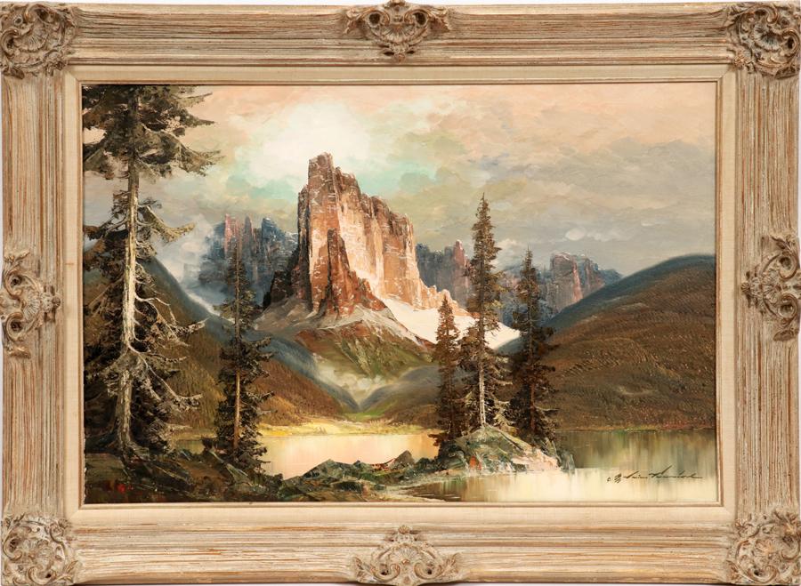 HEINZ LUDWIG MUNNICH OIL ON CANVAS, 1973 (1 of 4)