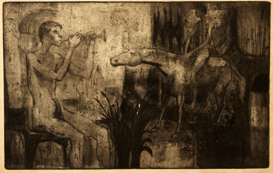 FRANK CASSARA ETCHING & AQUATINT ON PAPER (1 of 3)