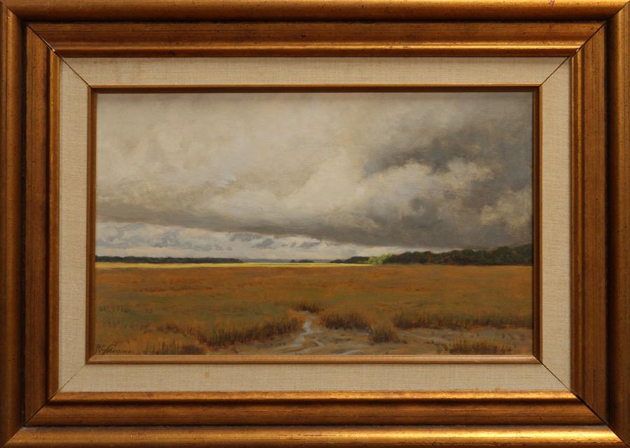 HERBERT E. ABRAMS OIL ON WOOD PANEL (1 of 3)