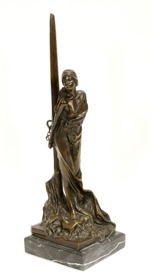 AFTER E. VILLANIS, BRONZE SCULPTURE (1 of 6)