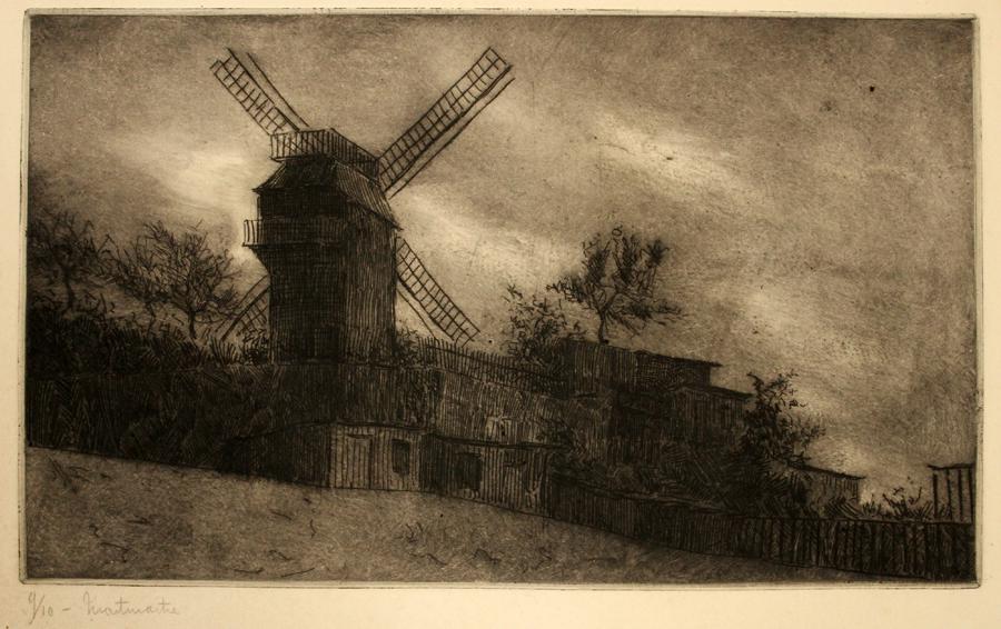 ED BLONDEL, ETCHING & AQUATINT "MONTMARTRE" (1 of 4)