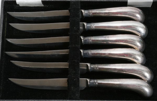 SHEFFIELD ENGLAND, SILVER PLATE KNIVES