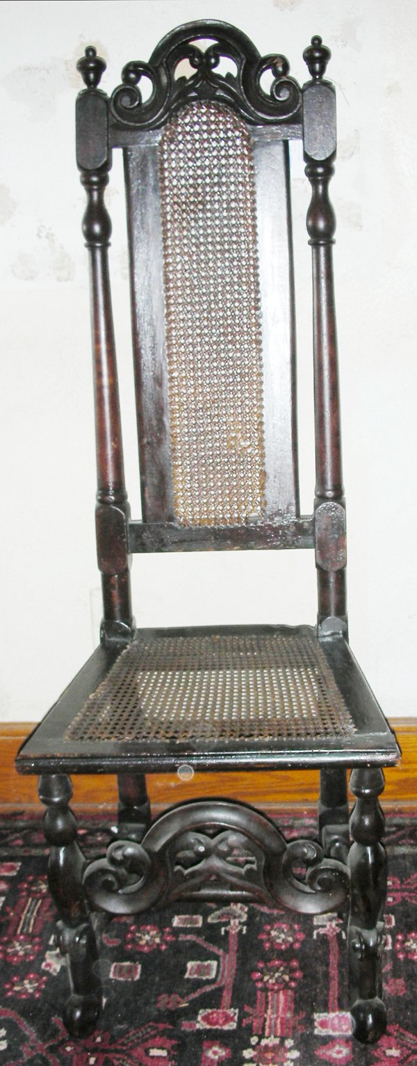 ENGLISH MAHOGANY HIGH BACK SIDE CHAIR