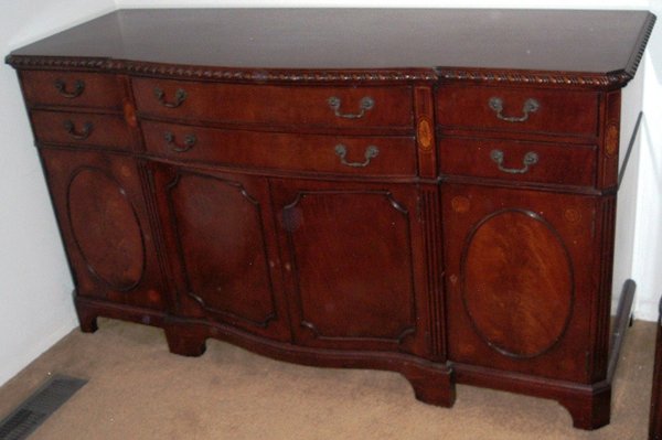 BERKEY & GAY MAHOGANY DINING SET, NINE PIECES - 3