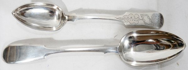 RUSSIAN SILVER STUFFING SPOON, E. BRANDENBURG