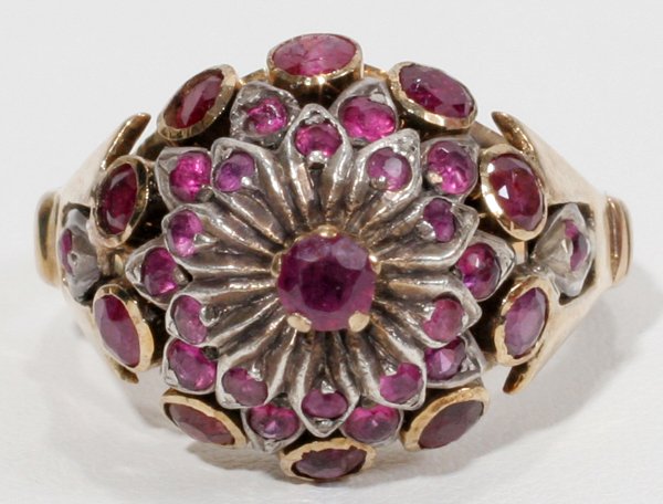 YELLOW GOLD & BRAZILIAN RUBY RING