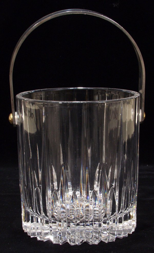CRYSTAL ICE BUCKET, H 6", DIA 5 1/2"