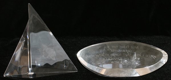STEUBEN GLASS SAILBOAT & PAPERWEIGHT