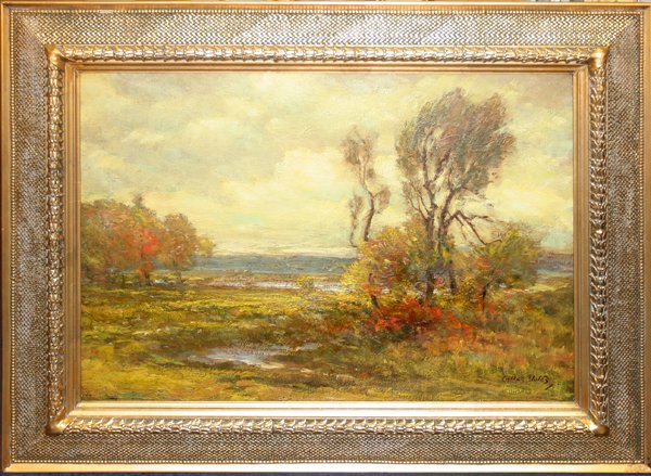 CULLEN YATES, N.A. OIL ON CANVAS LANDSCAPE