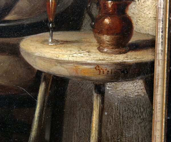 G.W.IRISH SCHOOL OIL ON BOARD "MANN UND KIND" - 2