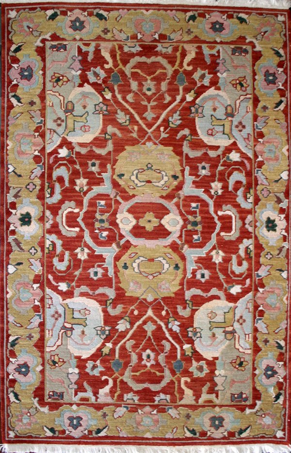 OUSHAK DESIGN WOOL RUG 5' 9" X 3' 9"