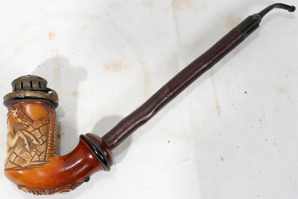 MERSCHAUM PIPE CARVED GALLOPING HORSE ON BOWL