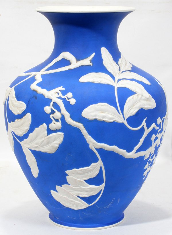ROSENTHAL BISQUE VASE, H 11 1/2", DIA 8"