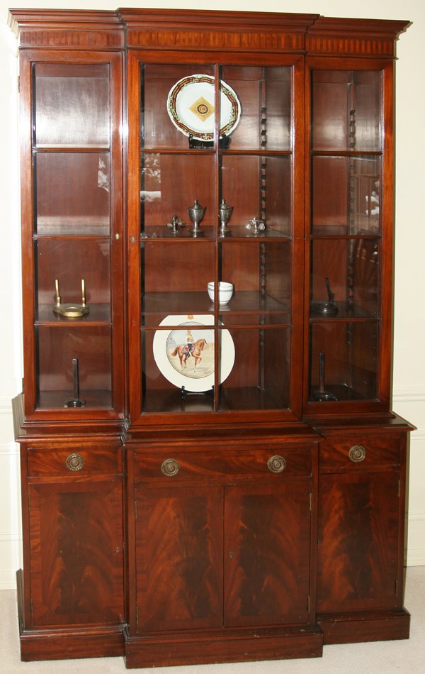 BEACON HILL MAHOGANY BREAKFRONT, H 78", W 48"