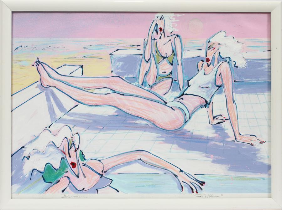 R.J. HOHIMER MIXED MEDIA "SHORE - NICE" (1 of 4)