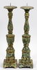 PAINTED WOOD CANDLESTICKS, PAIR