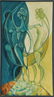 "WILLOW" MID CENTURY MODERN OIL ON CANVAS