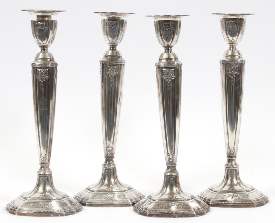REED & BARTON 'HERITAGE' STERLING CANDLESTICKS (1 of 4)