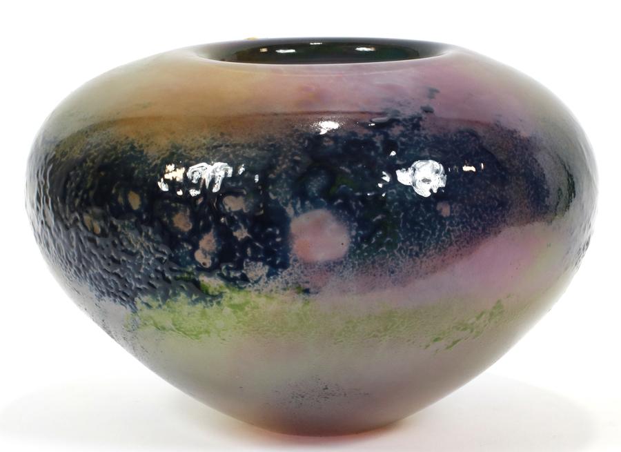 LEON APPLEBAUM, STUDIO ART GLASS VASE, 1986 (1 of 5)