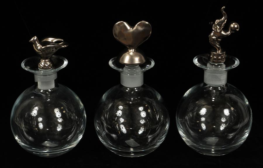 LES HERITIERS (FRENCH) GLASS DECANTERS, 3 PCS (1 of 3)