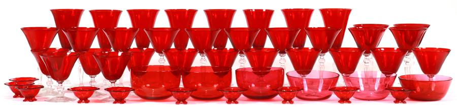 RUBY RED STEMWARE GOBLETS, WINES & COCKTAILS (1 of 6)