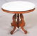 VICTORIAN WALNUT OVAL MARBLE TOP PARLOR TABLE