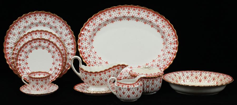 『アツうー特価』　Spode 『Fleur de Lys Red』　大皿　6枚 アツうー Spode Fleur de Lys Red 大皿 6枚