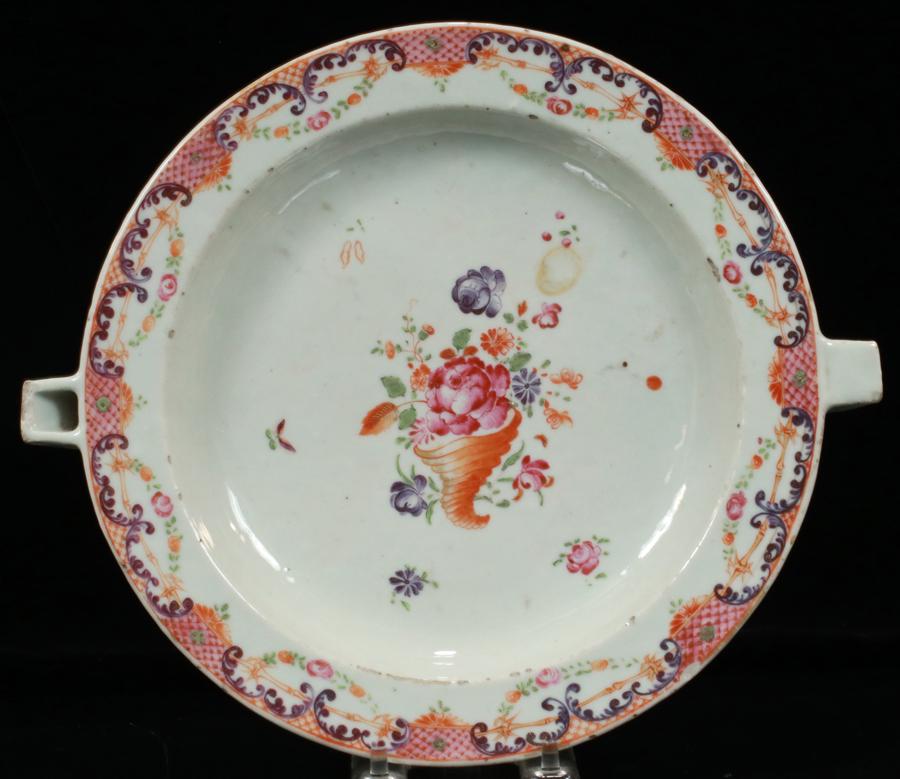 CHINESE EXPORT PORCELAIN WARMING DISH, 18TH C (1 of 4)