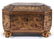 ORIENTAL LACQUERED TEA CADDY, 19TH C, H 5", W 8"