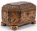 ORIENTAL LACQUERED TEA CADDY, 19TH C, H 5", W 8" - 2