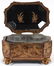 ORIENTAL LACQUERED TEA CADDY, 19TH C, H 5", W 8" - 4