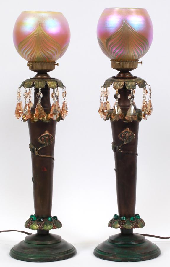 MODERN LAMPS, ART GLASS SHADES (1 of 3)