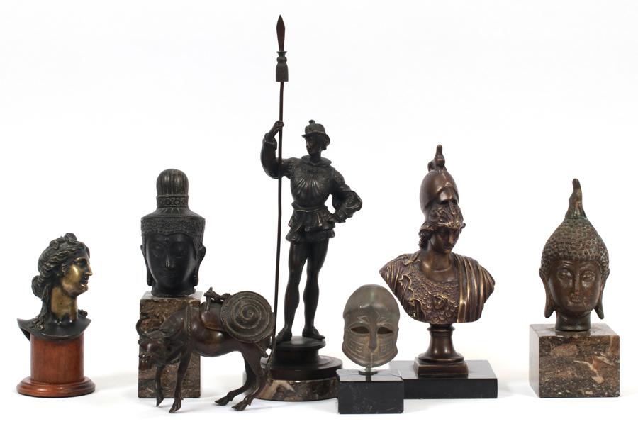 COMPOSITE & MIXED METAL BUSTS & SCULPTURE, 7 PCS (1 of 7)