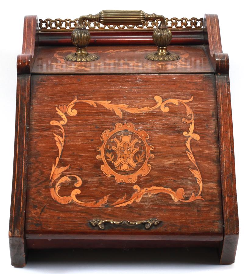 ENGLISH ROSEWOOD AND INLAYS COAL HOPPER (1 of 3)