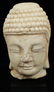 ASIAN CARVED MARBLE BUDDHA HEAD C. 1900 H 11" - 3
