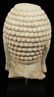 ASIAN CARVED MARBLE BUDDHA HEAD C. 1900 H 11" - 4