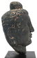 CARVED BASALT BUDDHA HEAD, C. 1900, H 11", W 7" - 2