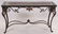 MARBLE TOP, WROUGHT IRON BASE CONSOLE - SIDE TABLE