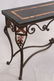 MARBLE TOP, WROUGHT IRON BASE CONSOLE - SIDE TABLE - 2