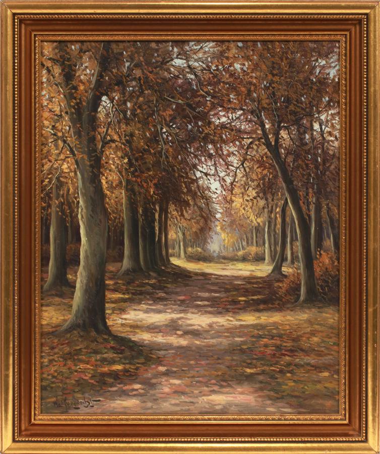 MAX RUPPRECHT OIL ON CANVAS, AUTUMN PATHWAY (1 of 5)