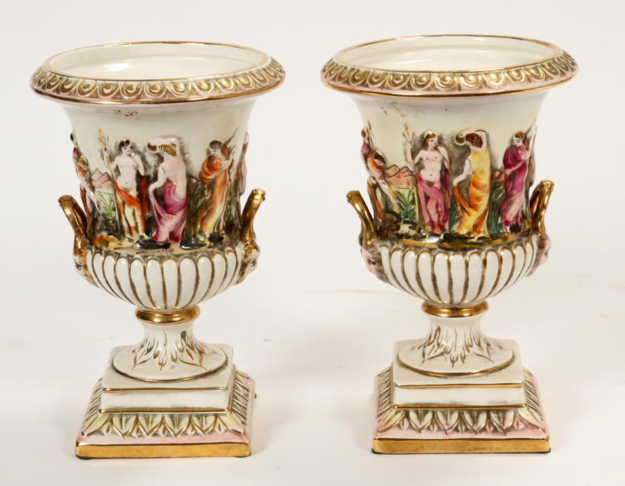 KERAMOS CAPO DI MONTE PORCELAIN URNS (1 of 4)