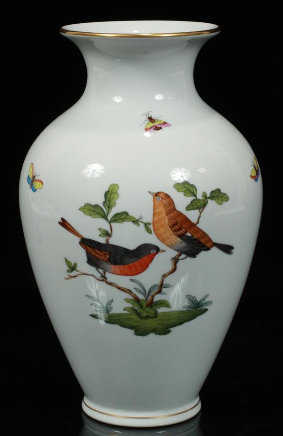 HEREND ROTHSCHILD BIRD VASE H 9" (1 of 3)