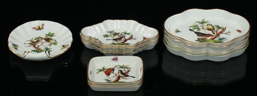 HEREND INDIVIDUAL TRAYS, 9, L 3.5" - 5" (1 of 4)