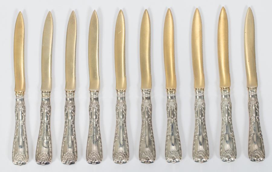 TIFFANY STERLING WAVE EDGE DESSERT KNIVES (1 of 1)