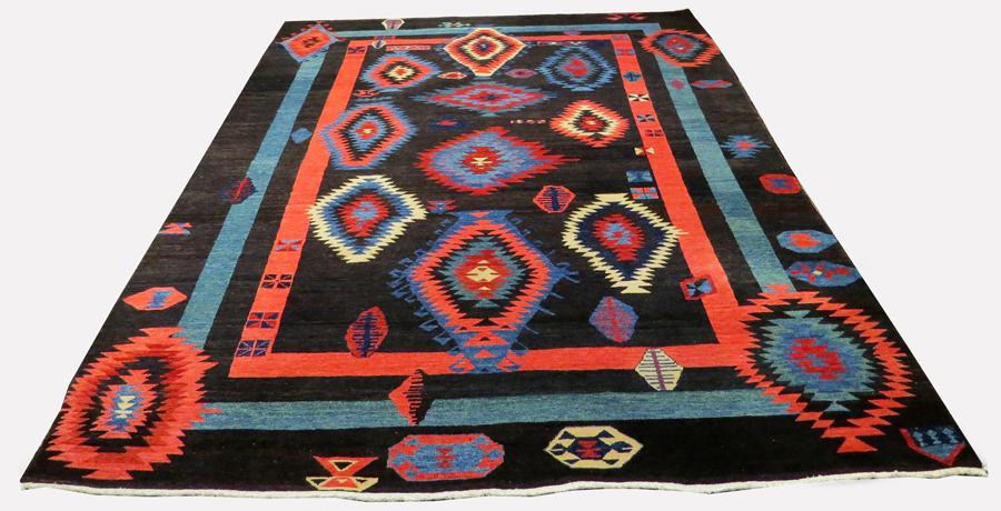 TURKISH HAND  WOVEN ORIENTAL RUG W 7'8" L 10'11" (1 of 4)