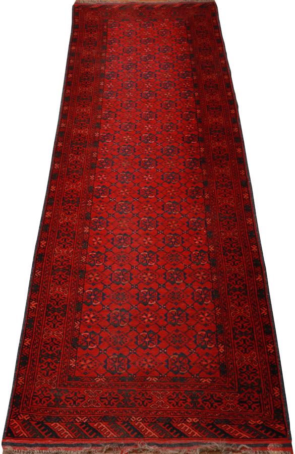 BOKHARA HAND WOVEN ORIENTAL RUNNER W 2'10" L 9'8" (1 of 2)