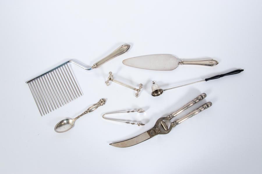 STERLING POULTRY SCISSORS, CAKE BREAKER, ECT. (1 of 20)