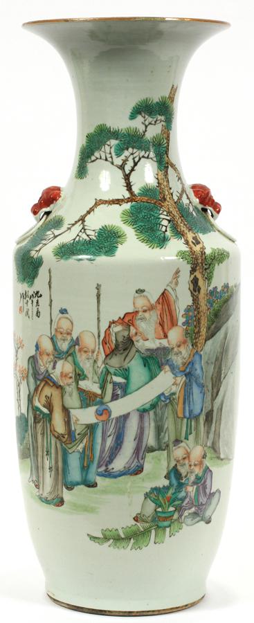 CHINESE PORCELAIN VASE  C 1900 H 23'' (1 of 6)